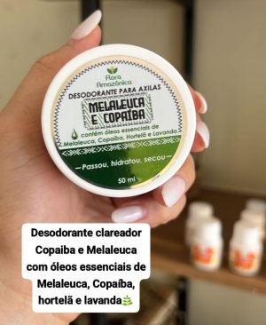 Desodorante para Axilas melaleuca e copaíba 50 ml