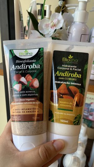 Kit andiroba Bioesfoliante facial e corporal 150 ml e Hidratante corporal e facial 150 ml