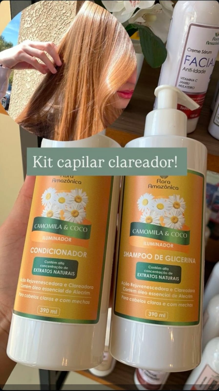 Kit Capilar Camomila e Coco - Condicionador e Shampoo