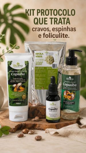 Kit Tratamento Copaíba Espinhas Cravos e Foliculite