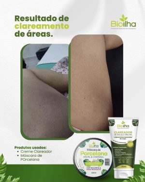 Kit Clareador e Revitalizante – Máscara de Porcelana + Clareador para Axilas e Virilhas